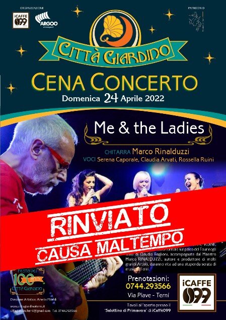 Concerto Città Giardino Fest Terni Me & The Ladies